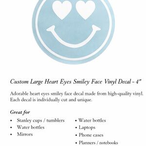 𝑯𝒆𝒂𝒓𝒕 𝑬𝒚𝒆𝒔 𝑺𝒎𝒊𝒍𝒆𝒚 𝑭𝒂𝒄𝒆 𝑽𝒊𝒏𝒚𝒍 𝑫𝒆𝒄𝒂𝒍 – 4" white vinyl